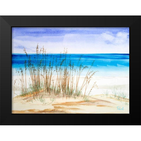 July II Black Modern Wood Framed Art Print by Urban Pearl Collection, Llc