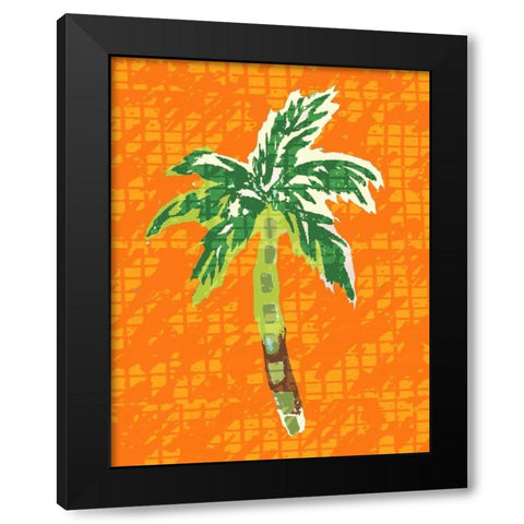 Cool Palm II Black Modern Wood Framed Art Print with Double Matting by Biscardi, Nicholas