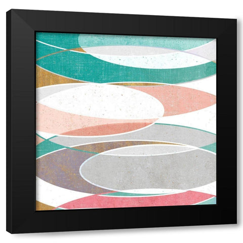 Little Bit Retro Black Modern Wood Framed Art Print by SD Graphics Studio