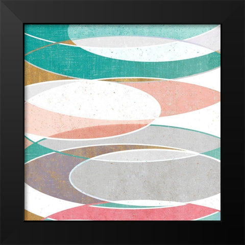 Little Bit Retro Black Modern Wood Framed Art Print by SD Graphics Studio