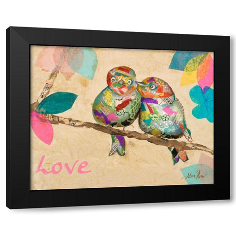 Band of Inspired Birds I Black Modern Wood Framed Art Print by Ritter, Gina