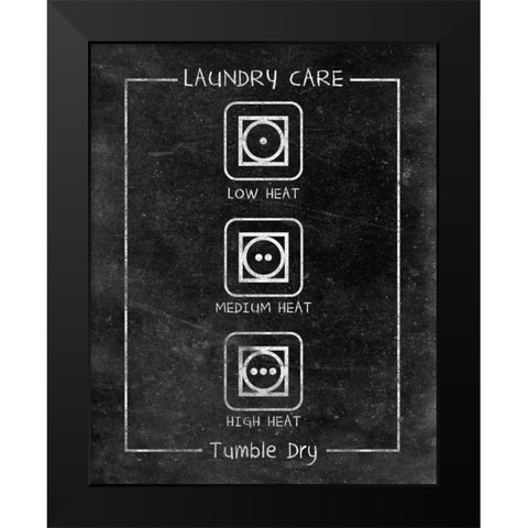 Laundry Care I Black Modern Wood Framed Art Print by SD Graphics Studio