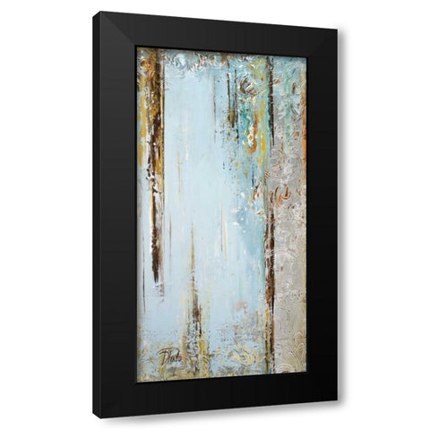 Blue Silver II Black Modern Wood Framed Art Print with Double Matting by Pinto, Patricia