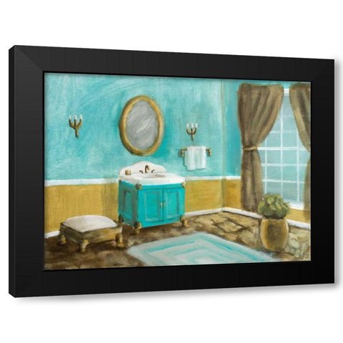 Golden Throne Room I Black Modern Wood Framed Art Print with Double Matting by Johnson, Walt