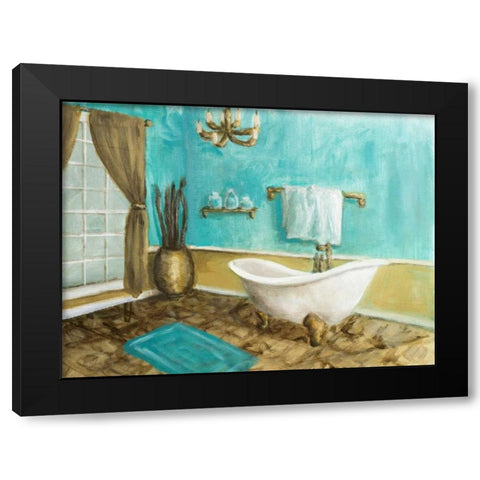 Golden Throne Room II Black Modern Wood Framed Art Print by Johnson, Walt