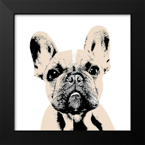French Bulldog Black Modern Wood Framed Art Print by SD Graphics Studio