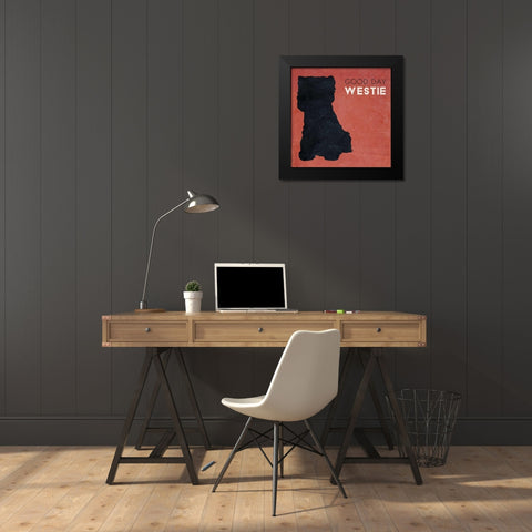 Good Day Westie Black Modern Wood Framed Art Print by Studio, Sd Graphics