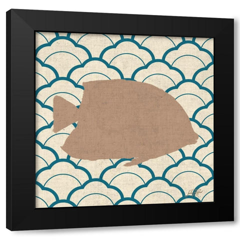 Patterned Sealife I Black Modern Wood Framed Art Print with Double Matting by DeRice, Julie