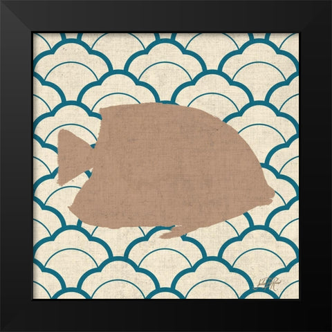 Patterned Sealife I Black Modern Wood Framed Art Print by DeRice, Julie