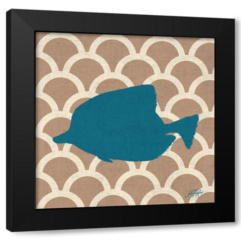 Patterned Sealife II Black Modern Wood Framed Art Print by DeRice, Julie