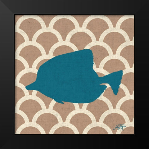 Patterned Sealife II Black Modern Wood Framed Art Print by DeRice, Julie