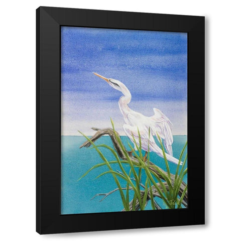 Seabirds At Noon I Black Modern Wood Framed Art Print with Double Matting by Urban Pearl Collection, Llc
