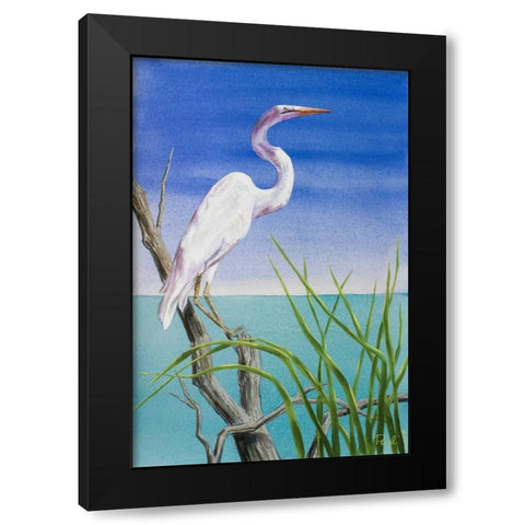 Seabirds At Noon II Black Modern Wood Framed Art Print by Urban Pearl Collection, Llc