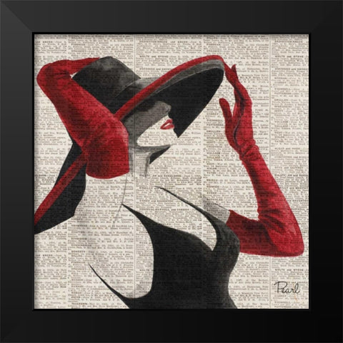 Women of Style Square I Black Modern Wood Framed Art Print by Urban Pearl Collection, Llc