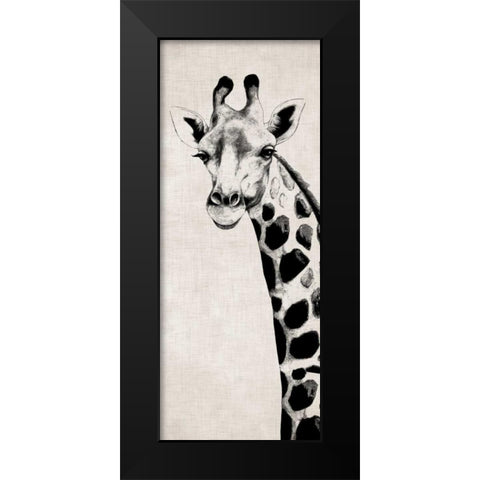 Giraffe II Black Modern Wood Framed Art Print by Rhyan, Vivien