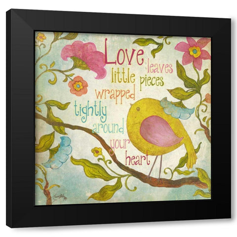 Your Heart Black Modern Wood Framed Art Print by Medley, Elizabeth