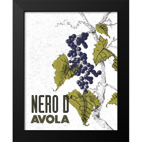Nere d Avola Black Modern Wood Framed Art Print by Baliko, Linda