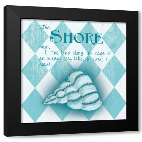 The Shore Border Black Modern Wood Framed Art Print with Double Matting by Metz, Andi