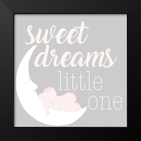 Sweet Dreams Black Modern Wood Framed Art Print by Metz, Andi