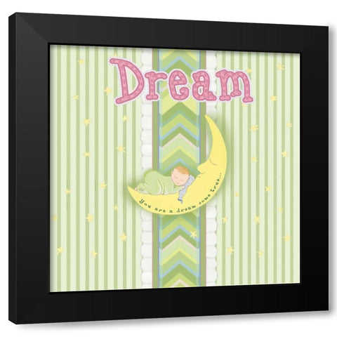 Sleepy Moon II Black Modern Wood Framed Art Print by Metz, Andi