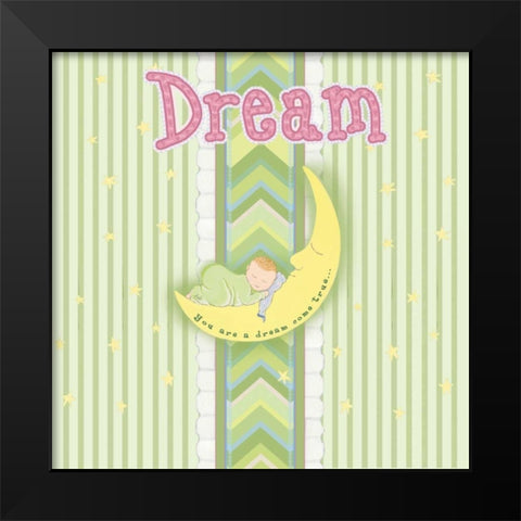 Sleepy Moon II Black Modern Wood Framed Art Print by Metz, Andi