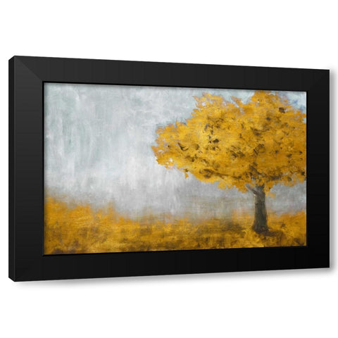 Yellow Eternal Tree Black Modern Wood Framed Art Print by Johnson, Walt