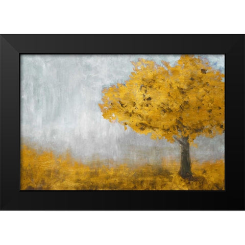 Yellow Eternal Tree Black Modern Wood Framed Art Print by Johnson, Walt