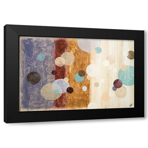 Clusters I Black Modern Wood Framed Art Print with Double Matting by Marcon, Michael