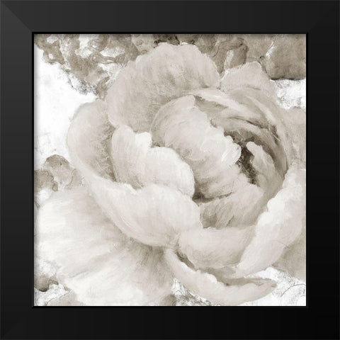 Light Grey Flowers II Black Modern Wood Framed Art Print by Loreth, Lanie