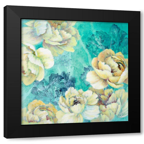 Floral Chic Black Modern Wood Framed Art Print by Loreth, Lanie