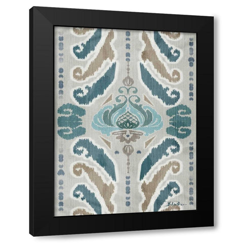 A Touch of Flourish with Border I Black Modern Wood Framed Art Print with Double Matting by Pinto, Patricia