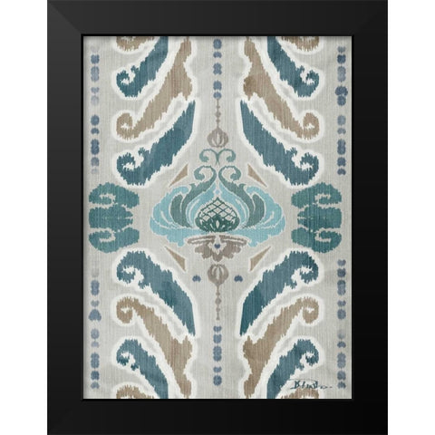 A Touch of Flourish with Border I Black Modern Wood Framed Art Print by Pinto, Patricia