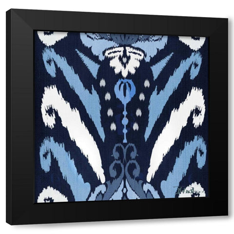 Flourish Square with Border I Black Modern Wood Framed Art Print by Pinto, Patricia