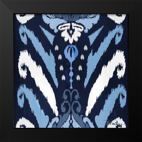 Flourish Square II Black Modern Wood Framed Art Print by Pinto, Patricia