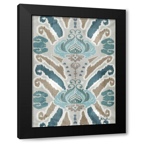 A Touch of Flourish with Border II Black Modern Wood Framed Art Print with Double Matting by Pinto, Patricia