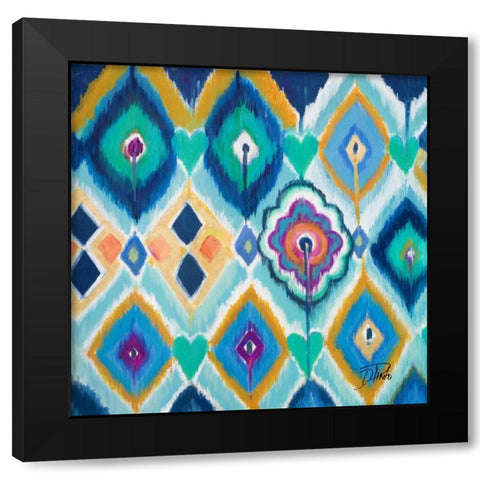 New Ikats I Black Modern Wood Framed Art Print with Double Matting by Pinto, Patricia