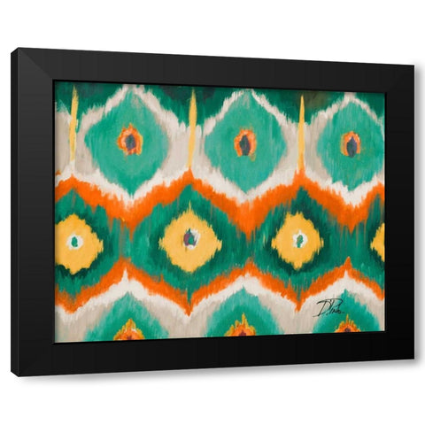 Tropical Ikat II Black Modern Wood Framed Art Print by Pinto, Patricia
