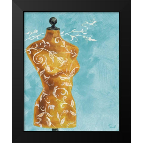 Dressmakers Assistant I Black Modern Wood Framed Art Print by Urban Pearl Collection, Llc