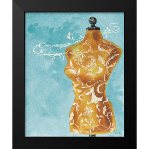Dressmakers Assistant II Black Modern Wood Framed Art Print by Urban Pearl Collection, Llc