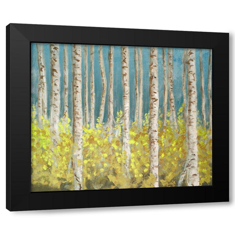 Golden Birchwood Black Modern Wood Framed Art Print with Double Matting by Johnson, Walt