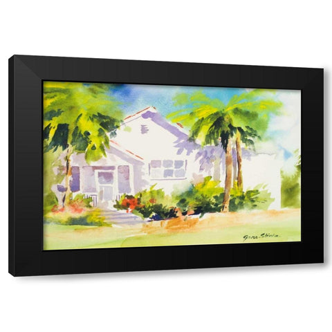 Beach Cottage I Black Modern Wood Framed Art Print by Slivka, Jane