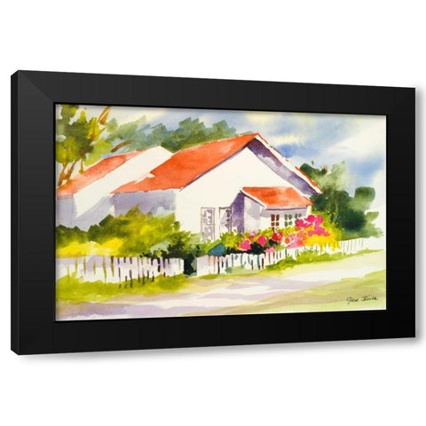 Beach Cottage II Black Modern Wood Framed Art Print by Slivka, Jane