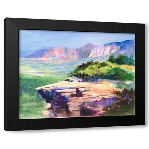 Colorful View Black Modern Wood Framed Art Print with Double Matting by Slivka, Jane
