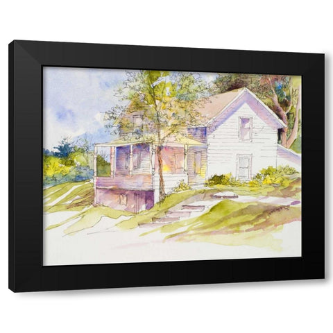 Colorful View Black Modern Wood Framed Art Print with Double Matting by Slivka, Jane