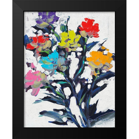 Graceful Neon Black Modern Wood Framed Art Print by Slivka, Jane