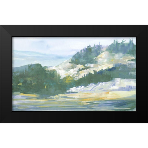 Morning On The Island Black Modern Wood Framed Art Print by Slivka, Jane