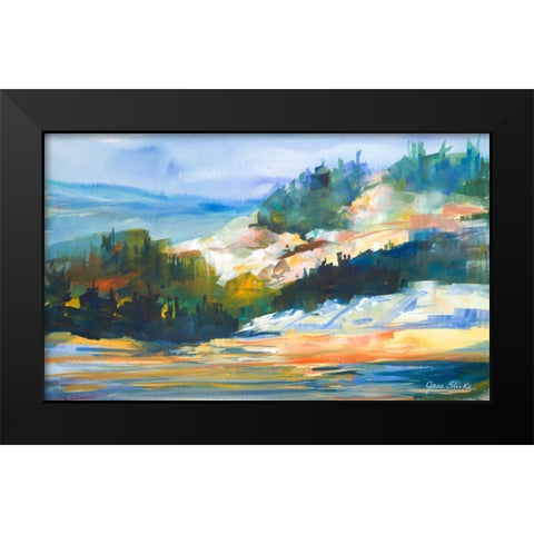 Morning Light Black Modern Wood Framed Art Print by Slivka, Jane
