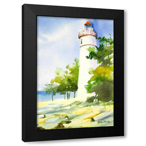 New England II Black Modern Wood Framed Art Print by Slivka, Jane