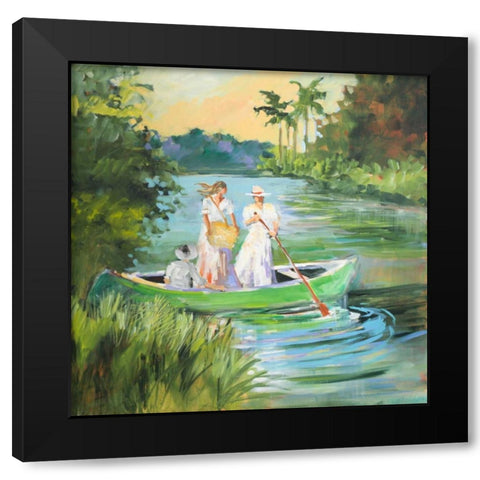 Out for a Row Black Modern Wood Framed Art Print with Double Matting by Slivka, Jane