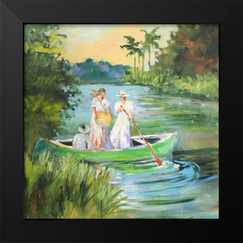 Out for a Row Black Modern Wood Framed Art Print by Slivka, Jane